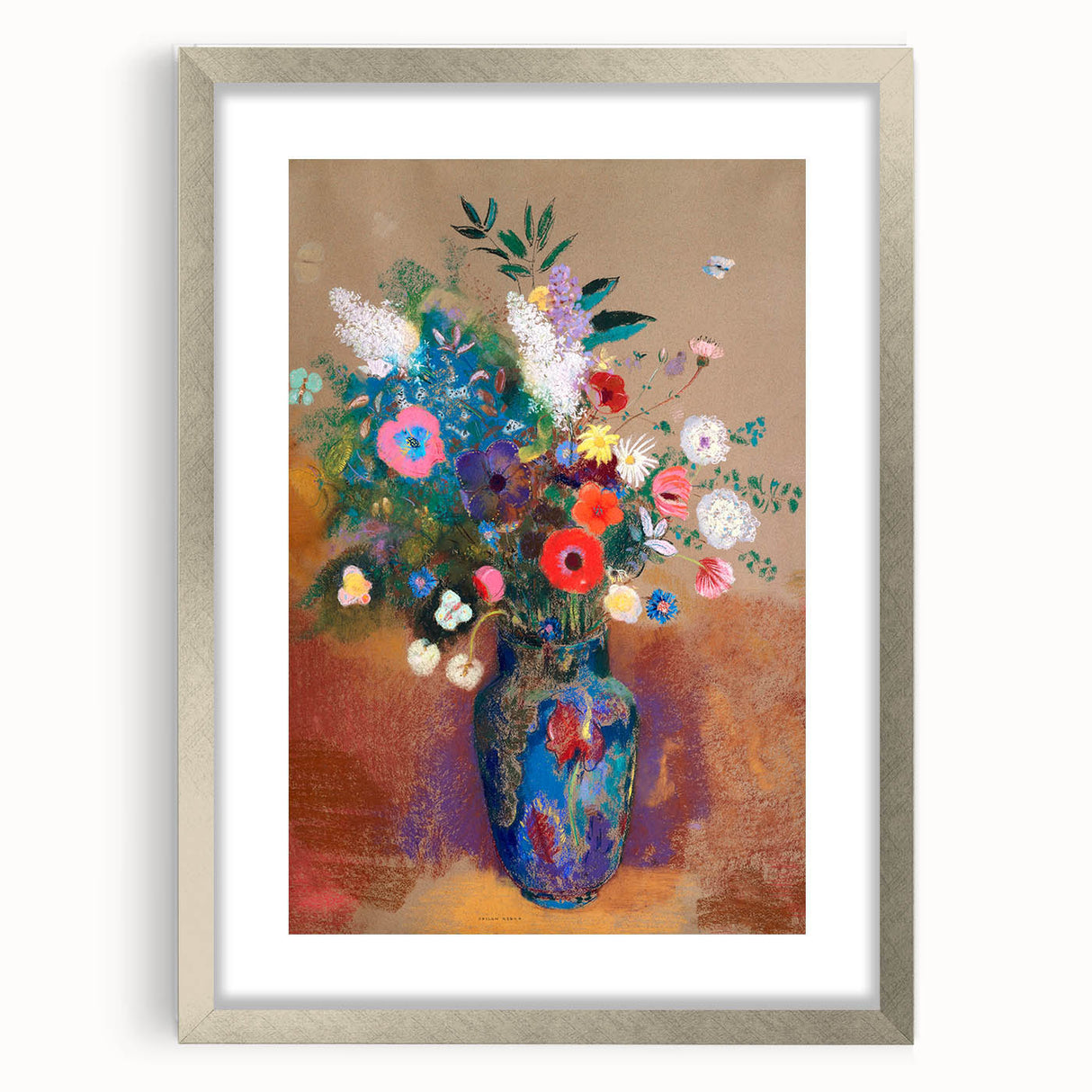 Vibrant Floral Bouquet - Modern Wall Art of Colorful Flower Arrangement