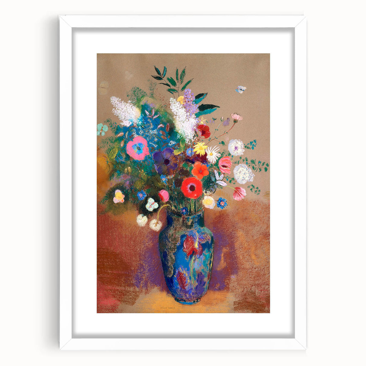 Vibrant Floral Bouquet - Modern Wall Art of Colorful Flower Arrangement