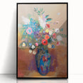 Vibrant Floral Bouquet - Modern Wall Art of Colorful Flower Arrangement