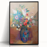 Vibrant Floral Bouquet - Modern Wall Art of Colorful Flower Arrangement