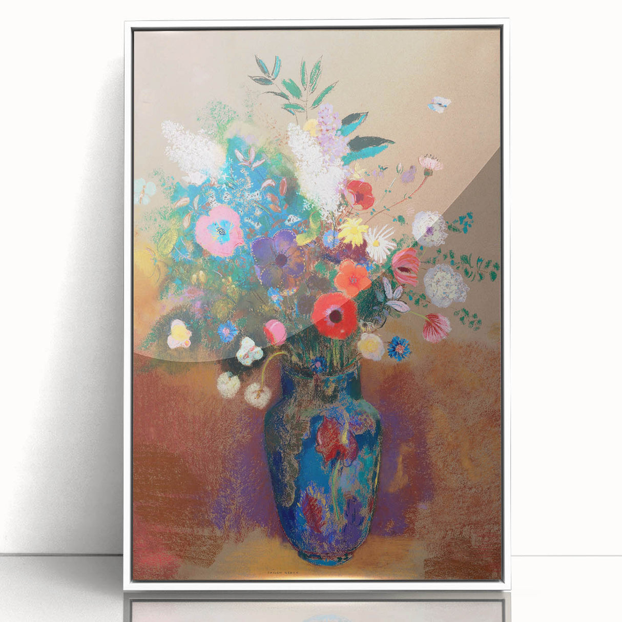 Vibrant Floral Bouquet - Modern Wall Art of Colorful Flower Arrangement