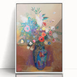 Vibrant Floral Bouquet - Modern Wall Art of Colorful Flower Arrangement