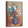 Vibrant Floral Bouquet - Modern Wall Art of Colorful Flower Arrangement