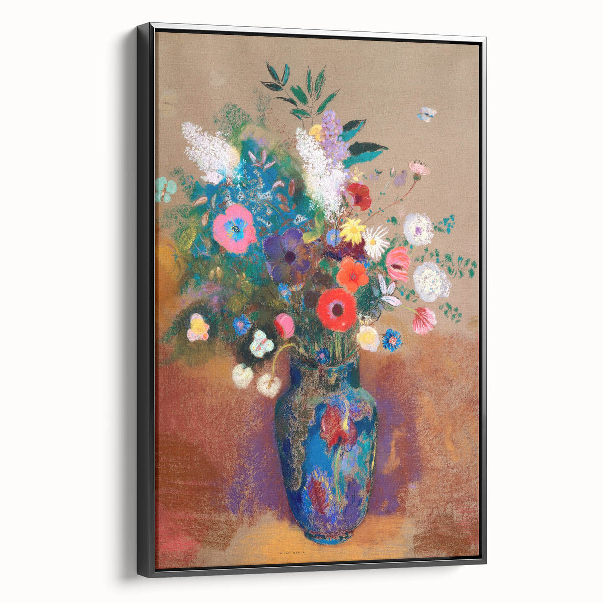 Vibrant Floral Bouquet - Modern Wall Art of Colorful Flower Arrangement