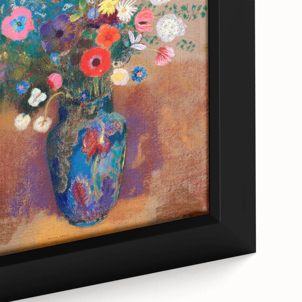 Vibrant Floral Bouquet - Modern Wall Art of Colorful Flower Arrangement