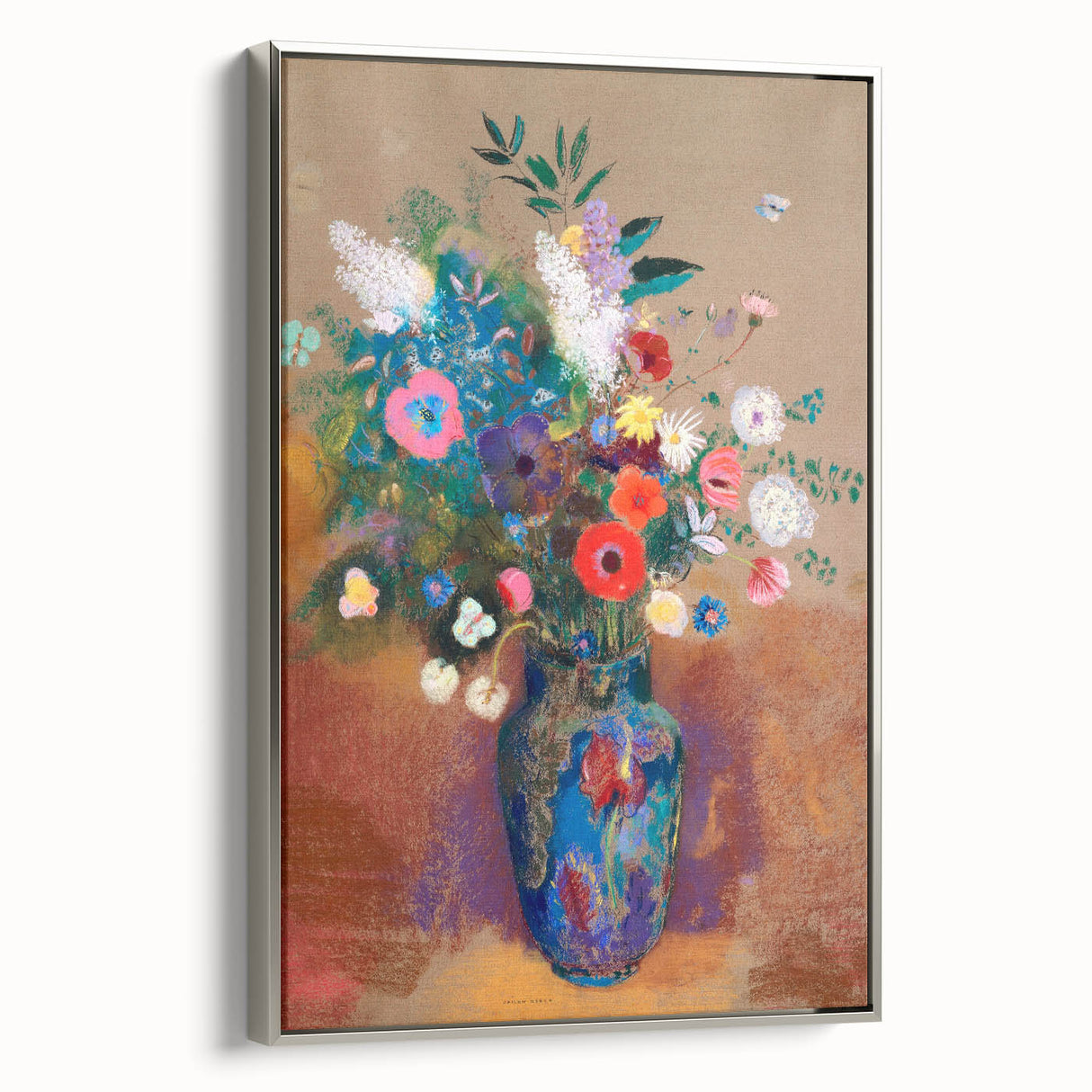 Vibrant Floral Bouquet - Modern Wall Art of Colorful Flower Arrangement