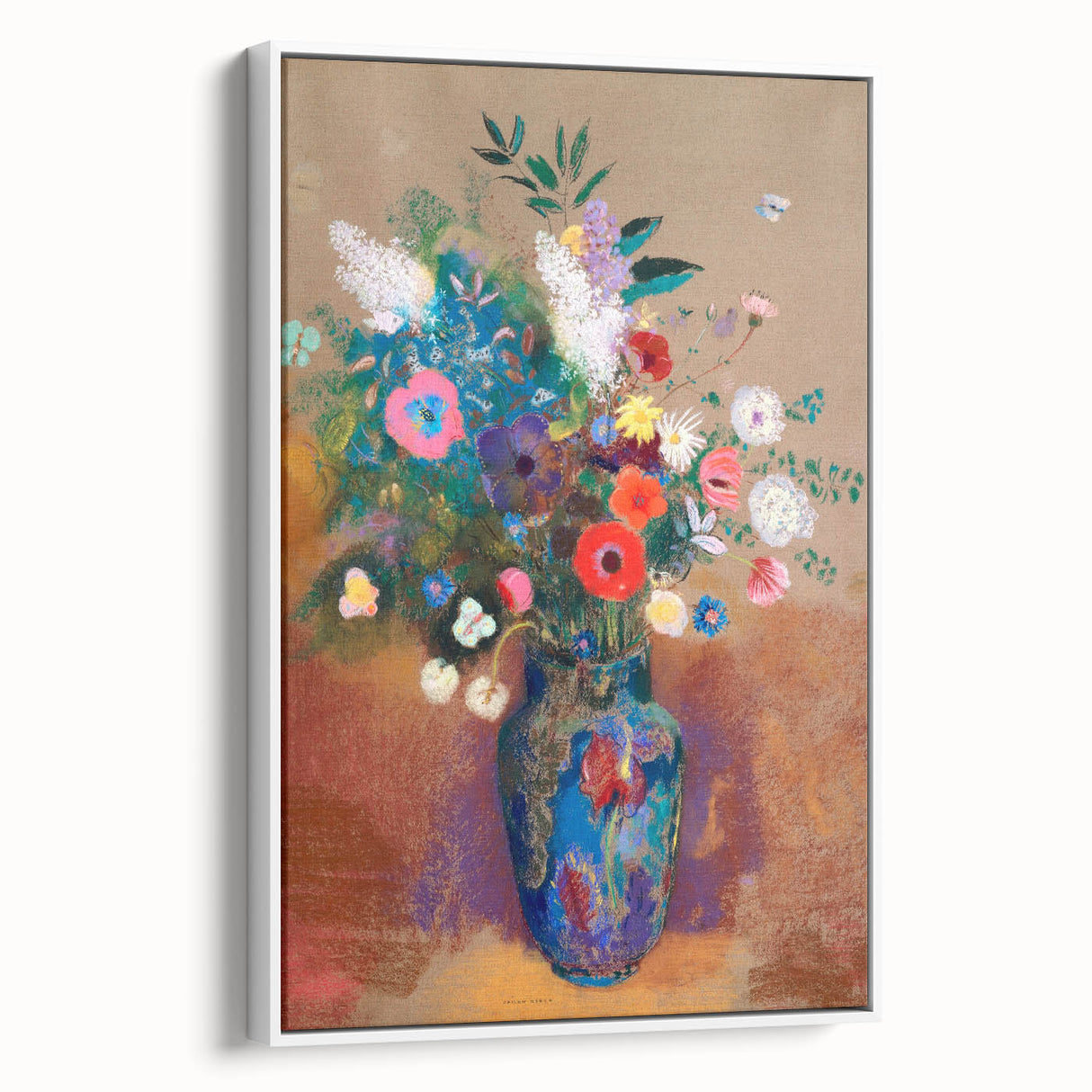 Vibrant Floral Bouquet - Modern Wall Art of Colorful Flower Arrangement