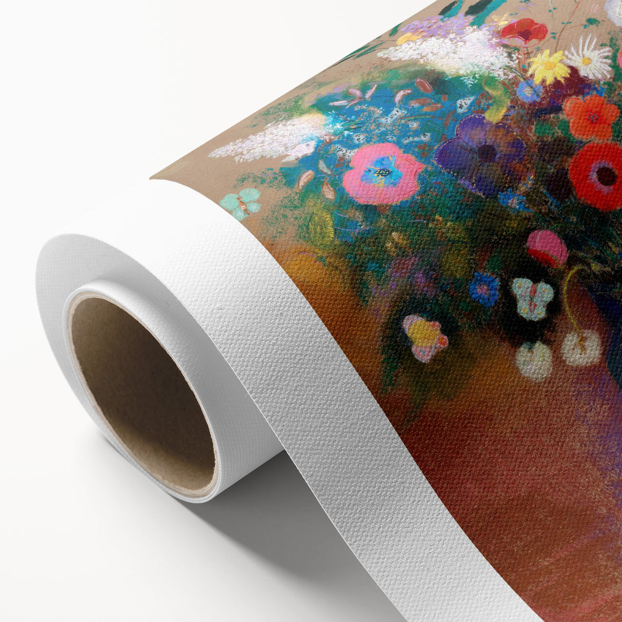 Vibrant Floral Bouquet - Modern Wall Art of Colorful Flower Arrangement