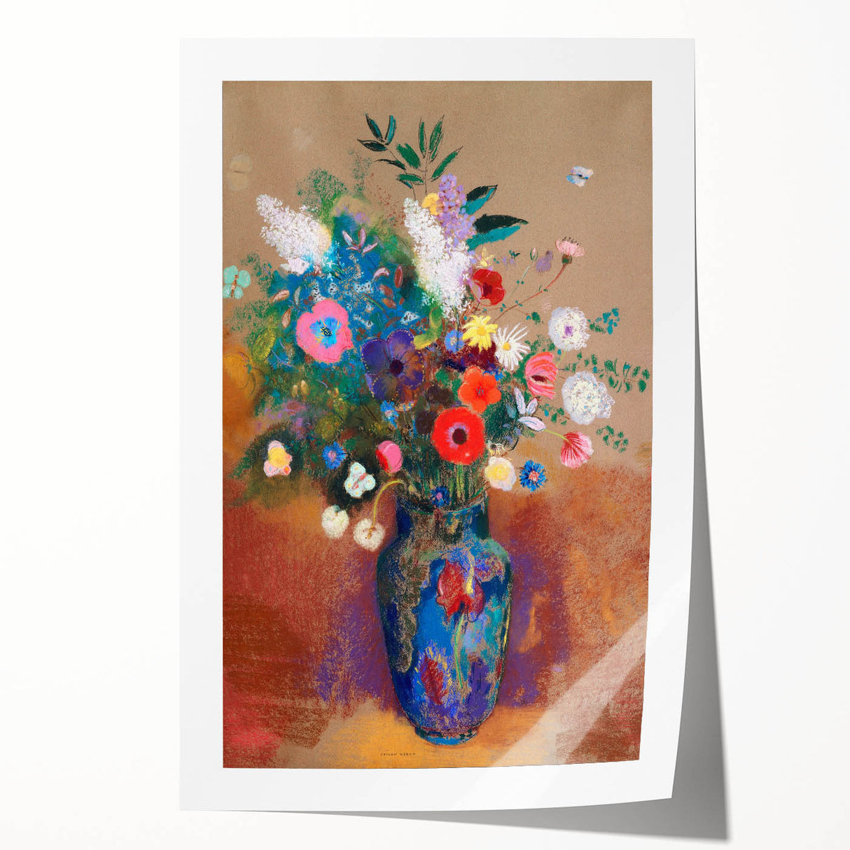 Vibrant Floral Bouquet - Modern Wall Art of Colorful Flower Arrangement