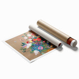 Vibrant Floral Bouquet - Modern Wall Art of Colorful Flower Arrangement