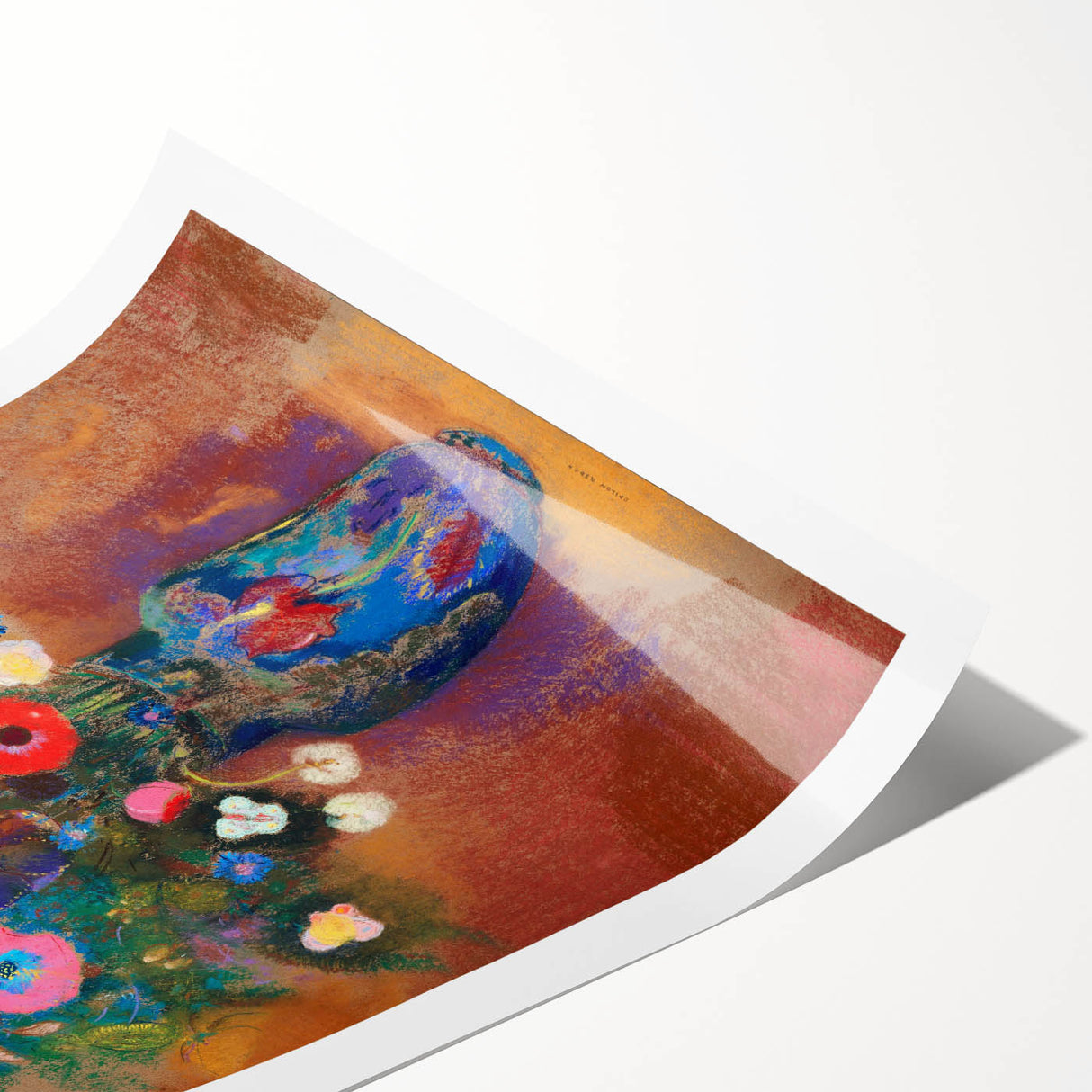 Vibrant Floral Bouquet - Modern Wall Art of Colorful Flower Arrangement