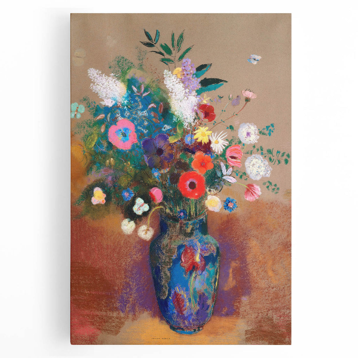 Vibrant Floral Bouquet - Modern Wall Art of Colorful Flower Arrangement