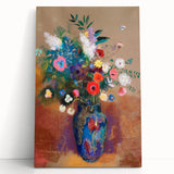 Vibrant Floral Bouquet - Modern Wall Art of Colorful Flower Arrangement