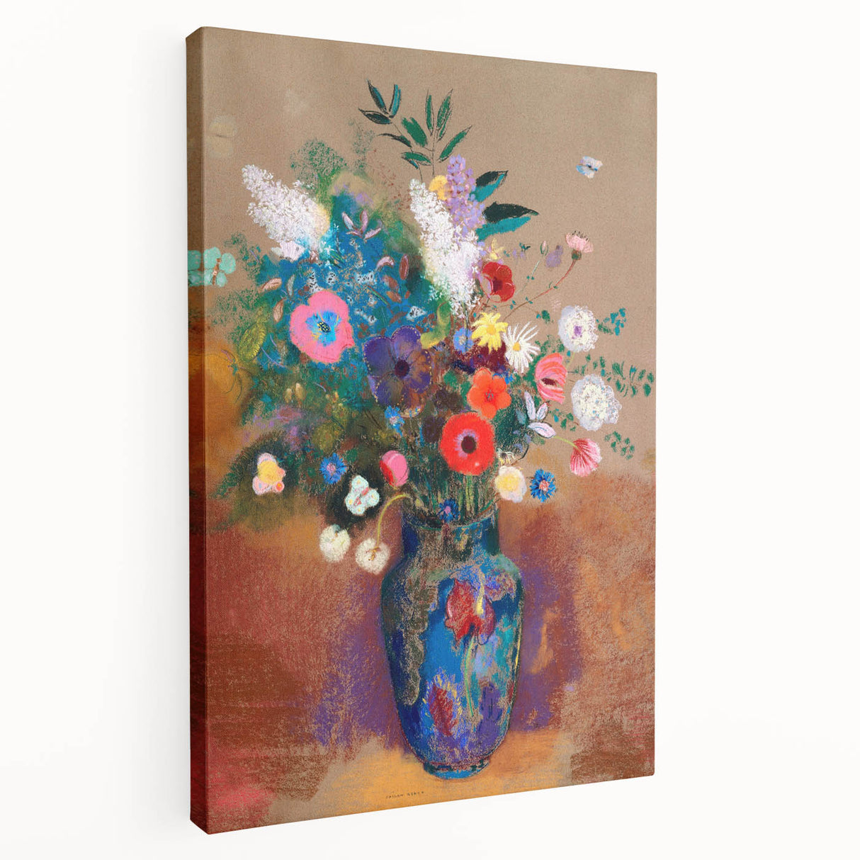 Vibrant Floral Bouquet - Modern Wall Art of Colorful Flower Arrangement