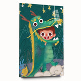 Whimsical Boys Room Wall Art – Child in Dragon Costume