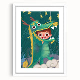 Whimsical Boys Room Wall Art – Child in Dragon Costume
