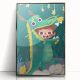 Whimsical Boys Room Wall Art – Child in Dragon Costume