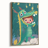 Whimsical Boys Room Wall Art – Child in Dragon Costume