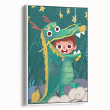 Whimsical Boys Room Wall Art – Child in Dragon Costume