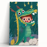 Whimsical Boys Room Wall Art – Child in Dragon Costume