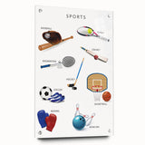 Sports Educational Wall Art - Kids' Learning Poster