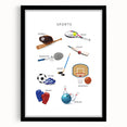 Sports Educational Wall Art - Kids' Learning Poster