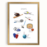 Sports Educational Wall Art - Kids' Learning Poster