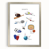 Sports Educational Wall Art - Kids' Learning Poster
