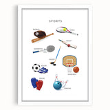Sports Educational Wall Art - Kids' Learning Poster