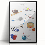 Sports Educational Wall Art - Kids' Learning Poster