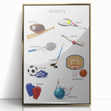 Sports Educational Wall Art - Kids' Learning Poster