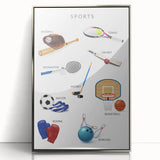 Sports Educational Wall Art - Kids' Learning Poster