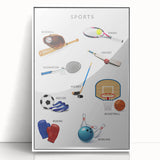 Sports Educational Wall Art - Kids' Learning Poster