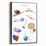 Sports Educational Wall Art - Kids' Learning Poster