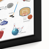 Sports Educational Wall Art - Kids' Learning Poster