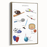 Sports Educational Wall Art - Kids' Learning Poster