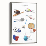 Sports Educational Wall Art - Kids' Learning Poster