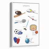 Sports Educational Wall Art - Kids' Learning Poster