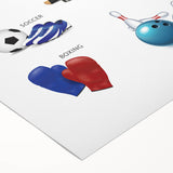 Sports Educational Wall Art - Kids' Learning Poster
