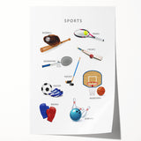Sports Educational Wall Art - Kids' Learning Poster