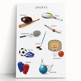 Sports Educational Wall Art - Kids' Learning Poster