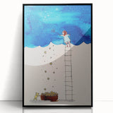 Girls Room Wall Art – Star Catcher Nursery Wall Art for Kids Rooms