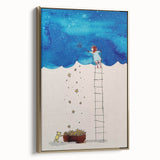 Girls Room Wall Art – Star Catcher Nursery Wall Art for Kids Rooms