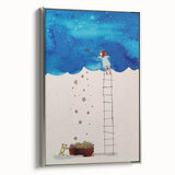 Girls Room Wall Art – Star Catcher Nursery Wall Art for Kids Rooms