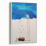 Girls Room Wall Art – Star Catcher Nursery Wall Art for Kids Rooms