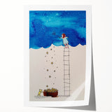 Girls Room Wall Art – Star Catcher Nursery Wall Art for Kids Rooms