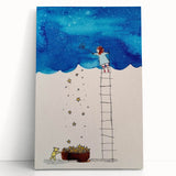 Girls Room Wall Art – Star Catcher Nursery Wall Art for Kids Rooms