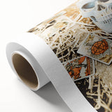 Art deco poster featuring an autumnal forest scene on rolled canvas, suitable as nursery wall art or in a dining room.