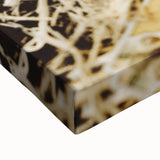 Large art of a black and white landscape painting on stretched canvas, featuring a serene tree scene.