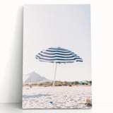 Large black and white stretched canvas depicting a minimalist summer scene, ideal for kitchen wall art or bedroom ambiance.